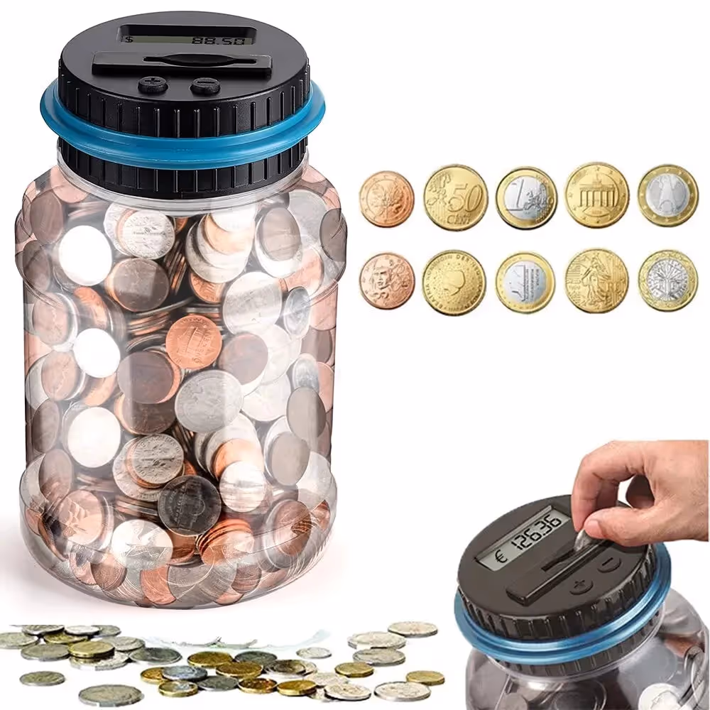 🔥Hot Sale  🔥Electronic Piggy Bank Counter Coin Digital LCD Counting Coin Money